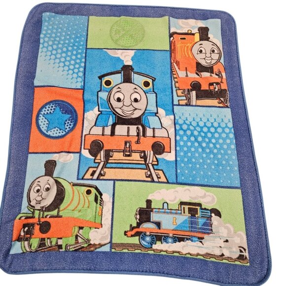 Thomas Train Engine Toddler‎ Baby Blanket Throw Plush Soft Blue 2011 Percy James - Picture 8 of 9